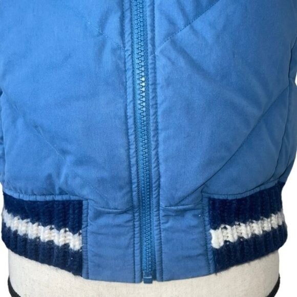 Pink Victoria’s Secret Blue Quilted Down Vest With Zipper Front Womens Sz XS/S - Picture 7 of 13